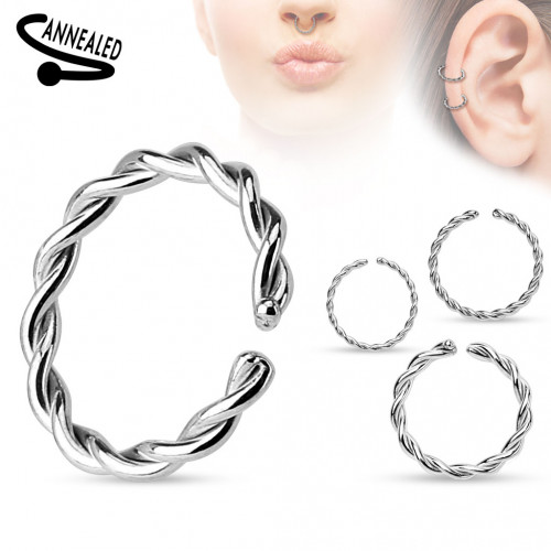 Купить серьга кольцо из стали PiercedFish RX5 для пирсинга септума, хряща уха, брови, носа оптом от 230 руб.
