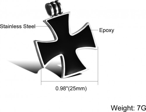 Купить стальной кулон крест Everiot --SPD-XP-15070 мужской оптом от 640 руб.