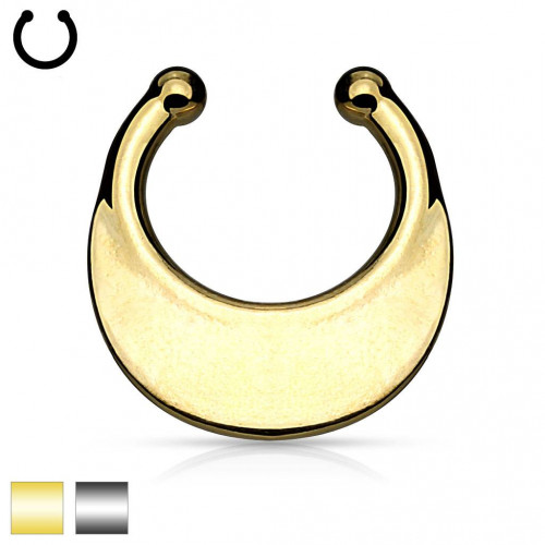 Купить серьга септум обманка (клипса, имитация пирсинга носа) PiercedFish SEPR-69 в форме пекторали оптом от 240 руб.