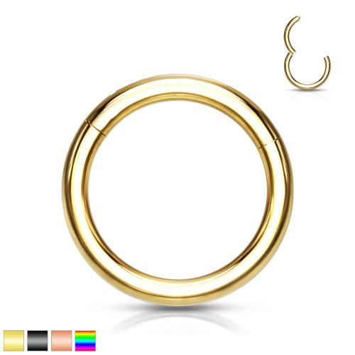Купить кольцо кликер из титана PiercedFish RHT4 серьга для пирсинга септума, трагуса и хеликса, брови, губ, пупка (от 6 мм до 10 мм) оптом от 530 руб.