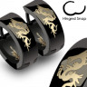 Купить серьги-кольца с драконом TATIC SSE-007 стальные оптом от 500 руб.
