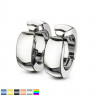 Купить круглые серьги клипсы из нержавеющей стали TATIC SFE-13521, сережки-кольца (конго) оптом от 500 руб.
