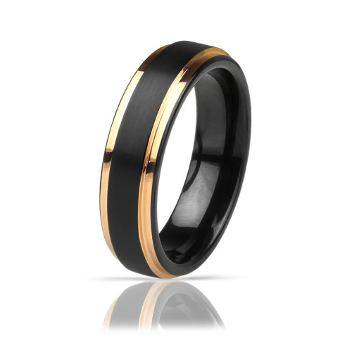 Купить черное кольцо из карбида вольфрама Lonti RTG-4321-KRD оптом от 800 руб.