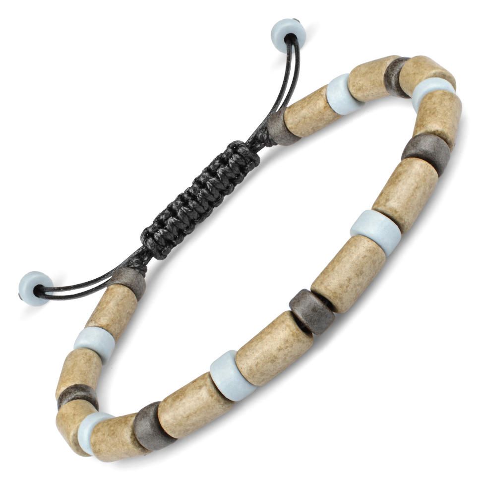 Купить плетеный браслет в стиле Шамбала Everiot Select --LNS-2057 из керамических бусин оптом от 1 350 руб.