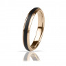 Купить кольцо из карбида вольфрама Lonti RTG-4322-KRD черное с гранями под розовое золото оптом от 1 180 руб.
