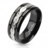 Купить мужское кольцо из стали Spikes NP-R-M2380 двухцветное, с красивой полосой по центру оптом от 620 руб.