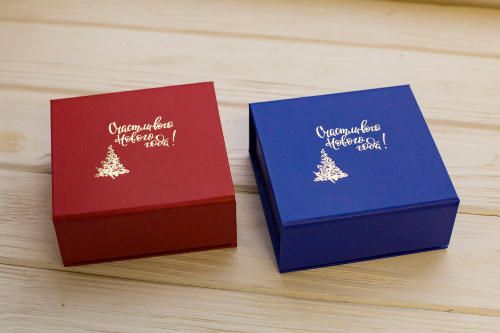 Купить подарочная коробочка DP1-NG-9 (9х9 см) новогодняя оптом от 600 руб.