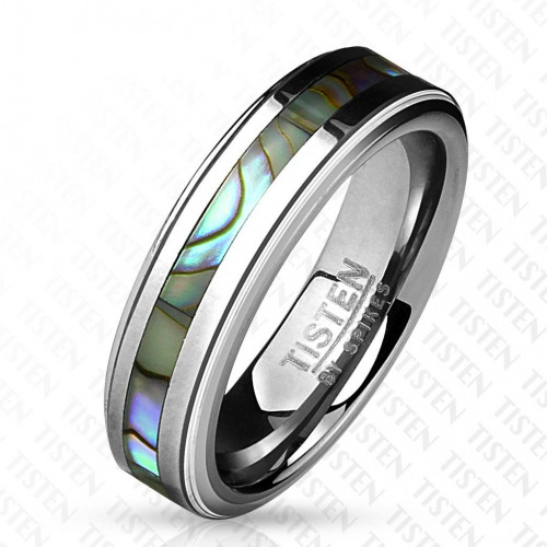 Купить кольцо Tisten из титан-вольфрама (тистена) R-TS-019 с галиотисом оптом от 1 140 руб.