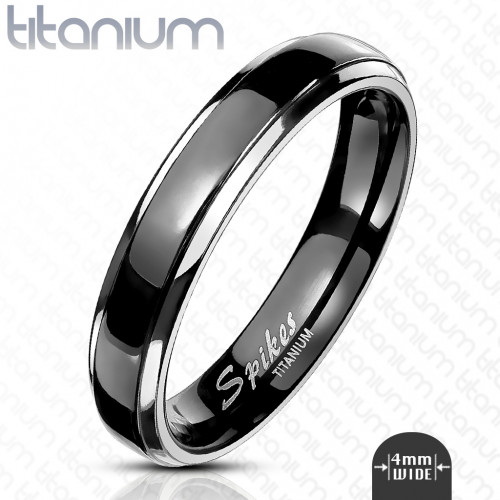 Купить кольцо из титана Spikes R-TI-0619 двухцветное оптом от 670 руб.