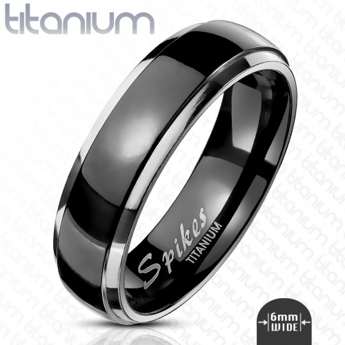 Купить кольцо из титана Spikes R-TI-0619 двухцветное оптом от 690 руб.