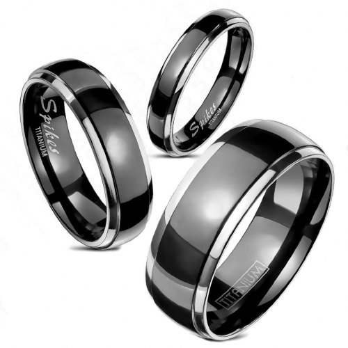 Купить кольцо из титана Spikes R-TI-0619 двухцветное оптом от 690 руб.