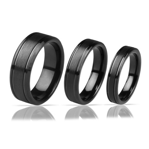 Купить черное кольцо из карбида вольфрама Lonti RTG-4323 оптом от 1 050 руб.