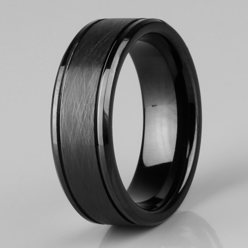 Купить черное кольцо из карбида вольфрама Lonti RTG-4323 оптом от 1 050 руб.