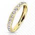 Купить женское кольцо из титана с фианитами Lonti TI-4407 цвет желтого золота оптом от 1 390 руб.