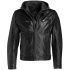 Купить мужская кожаная куртка с капюшоном GIPSY BIKO W09 черная оптом от 24 230 руб.