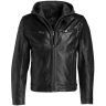 Купить мужская кожаная куртка с капюшоном GIPSY BIKO W09 черная оптом от 24 230 руб.