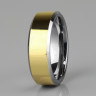 Купить кольцо из вольфрама Spikes R-TU-007 для пар, с золотой каемкой оптом от 1 440 руб.