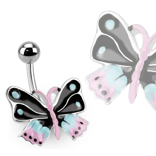 Купить украшение для пирсинга пупка PiercedFish BUT-25 в форме бабочки оптом от 440 руб.