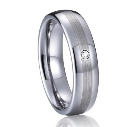 Купить кольцо из карбида вольфрама Lonti RTG-4516 с фианитом оптом от 1 180 руб.