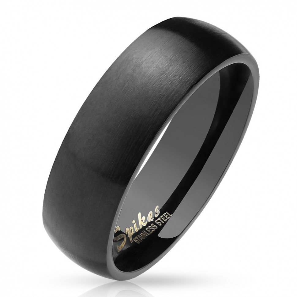 Купить кольцо из стали Spikes R027K матовое черного цвета оптом от 360 руб.