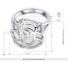 Купить кольцо ROZI RG-24290A c декором в форме розы оптом от 590 руб.