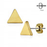 Купить геометрические серьги-гвоздики "Треугольники" TATIC EA-010-GD позолоченные оптом от 340 руб.