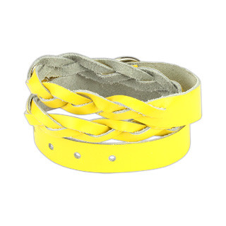 Купить кожаный браслет Spikes SL0109-Y желтый оптом от 700 руб.