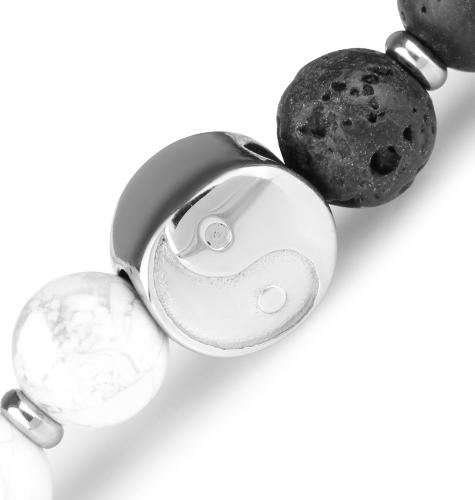 Купить браслет из лавового камня и кахолонга Everiot Select LNS-2178 с символом "Инь и Ян" оптом от 510 руб.