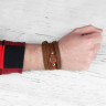 Купить кожаный браслет-намотка мужской Scappa A-106 коричневый оптом от 560 руб.