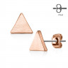 Купить серьги-гвоздики "Треугольники" TATIC EA-010-RD позолоченные оптом от 340 руб.