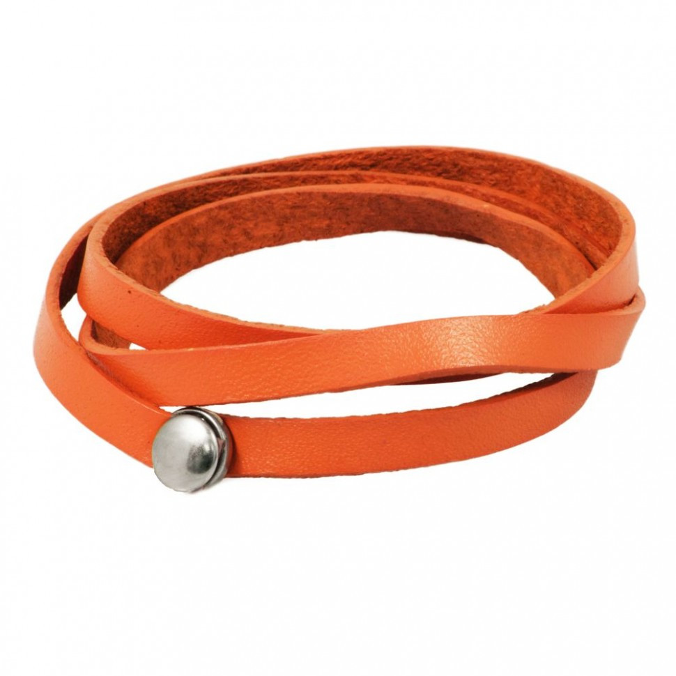 Купить оранжевый браслет из экокожи в три оборота Soul Stories B-0221313 оптом от 360 руб.