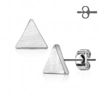 Серьги-гвоздики в форме треугольника TATIC EA-010-ST с родиевым покрытием