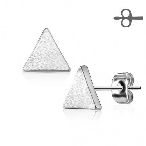 Купить серьги-гвоздики в форме треугольника TATIC EA-010-ST с родиевым покрытием оптом от 300 руб.