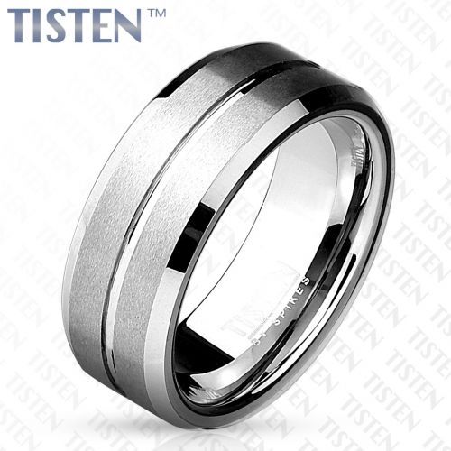 Купить мужское кольцо из тистена (титан-вольфрама) Tisten R-TS-018 оптом от 870 руб.