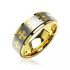 Купить кольцо мужское из карбида вольфрама Lonti TU-001-8 с крестами оптом от 720 руб.