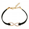 Купить женский браслет-шнурок TATIC SL0207 из экозамши с большой бесконечностью оптом от 300 руб.