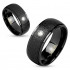 Купить кольцо из стали с черным покрытием Spikes R-M3166K и фианитом оптом от 390 руб.