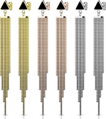 Купить длинные женские серьги с подвесками-цепями TATIC SE3849 из стали оптом от 1 030 руб.