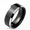 Купить мужское кольцо из тистена (титан-вольфрама) Tisten R-TS-012 с черным покрытием оптом от 820 руб.