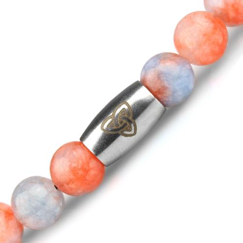 Купить женский браслет на резинке из жадеита с символом трикветр Everiot Select LNS-2141 оптом от 1 070 руб.