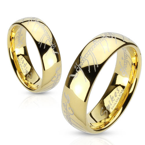 Купить кольцо Всевластия Spikes из стали R-M2764, золотистое покрытие оптом от 540 руб.