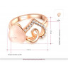 Купить кольцо ROZI RG-37300B с декором в виде сердец с кристаллами оптом от 590 руб.