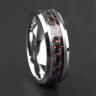 Купить мужское кольцо из тистена (титан-вольфрама) Tisten R-TS-013 с карбоновой вставкой оптом от 1 150 руб.