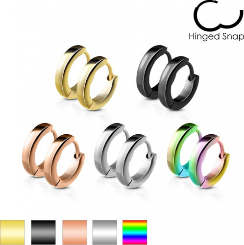 Купить серьги кольца из ювелирной стали золотистые TATIC SE2002-RD оптом от 450 руб.