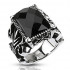 Купить мужской перстень из стали Spikes R-Q5196 с имитацией черного оникса оптом от 1 040 руб.