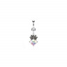 Купить украшение для пирсинга пупка PiercedFish NO-NAL13770 с розами и кристаллом оптом от 340 руб.