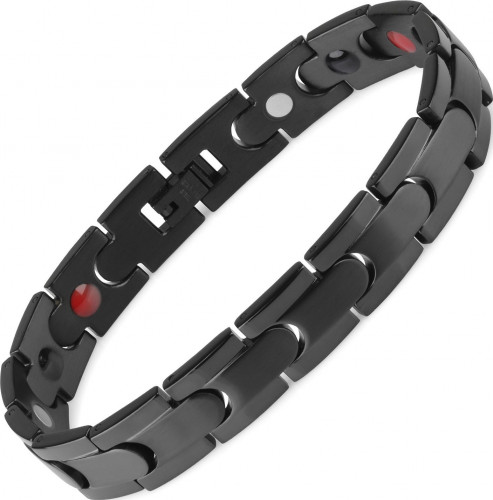 Купить магнитный браслет мужской из стали Everiot SB-MJ-102QD черного цвета оптом от 1 190 руб.