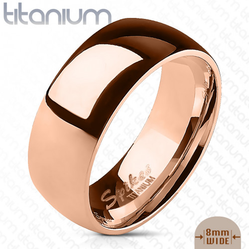 Купить кольцо из титана Spikes R-TI-4384 с напылением цвета розового золота оптом от 560 руб.