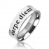 Купить кольцо из стали TATIC RSS-7542 с надписью на латыни "Carpe diem" оптом от 870 руб.