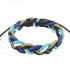 Купить кожаный браслет Spikes SL0183-B плетеный, бело-голубой оптом от 410 руб.